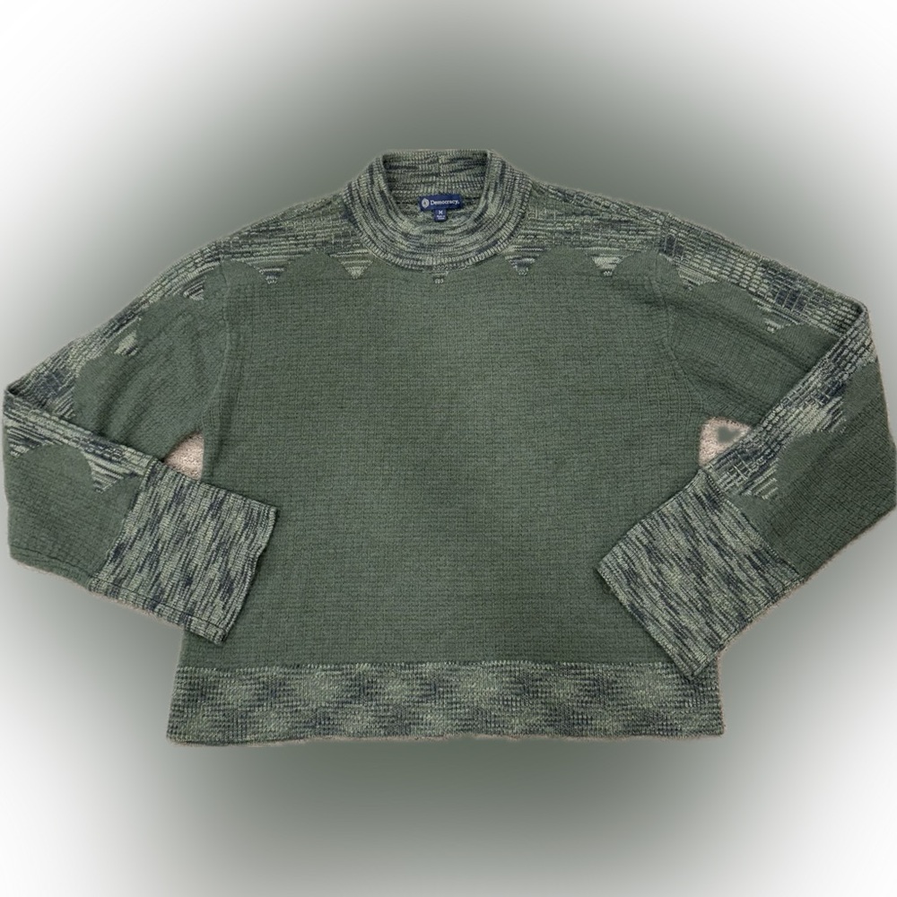Democracy Green Crew Neck Sweater
